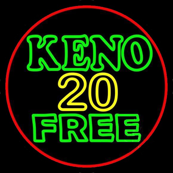 Keno 20 Free Neon Sign